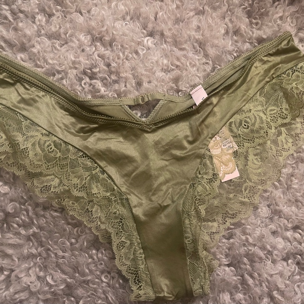 Victoria's Secret Sage Green Lace Panties